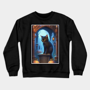 Halloween Black Cat Crewneck Sweatshirt